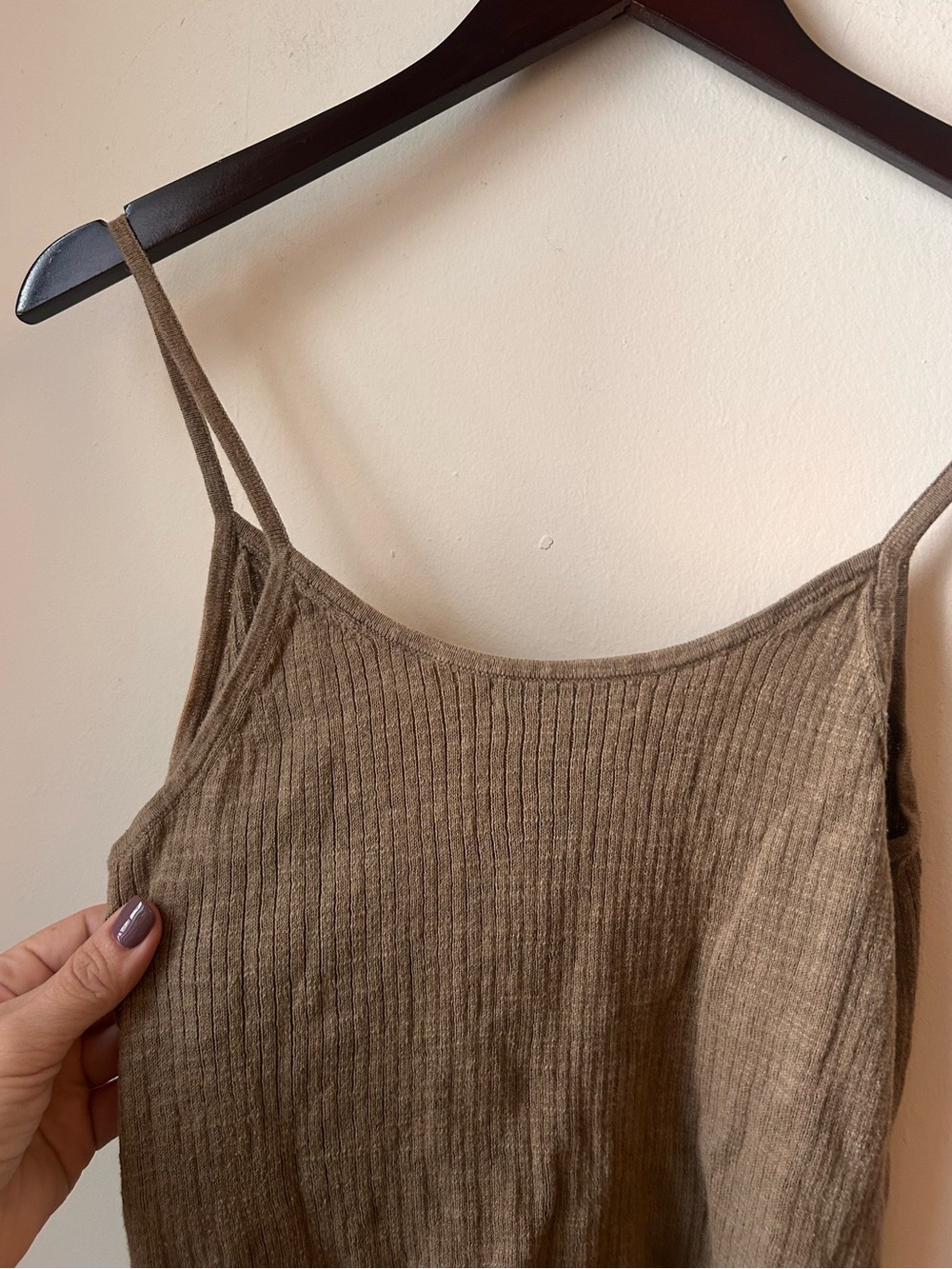 buck mason willow green coastal linen rib camisole tank cami - Picture 10 of 10